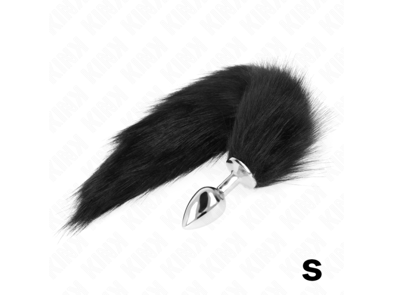 KINK - ANAL PLUG SIZE S 7 X 3 CM WITH SYNTHETIC TAIL 40 CM BLACK