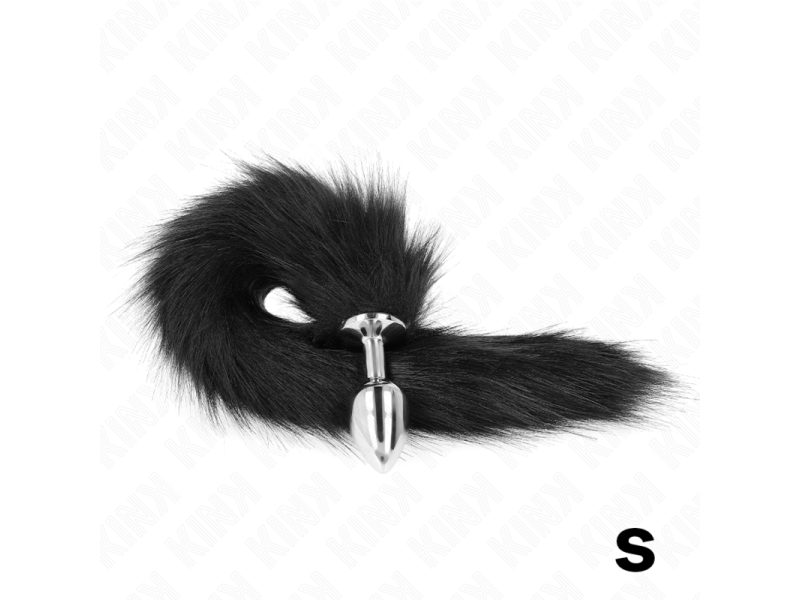 KINK - ANAL PLUG SIZE S 7 X 3 CM WITH SYNTHETIC TAIL 40 CM BLACK