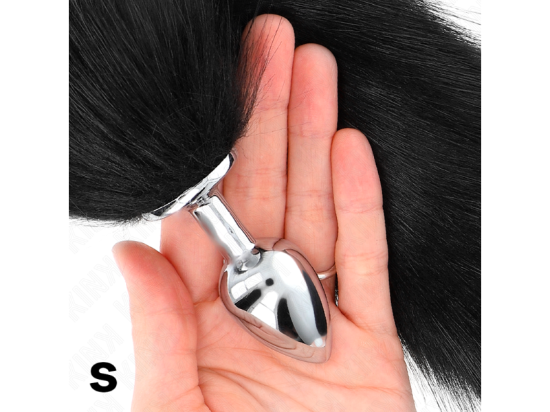 KINK - ANAL PLUG SIZE S 7 X 3 CM WITH SYNTHETIC TAIL 40 CM BLACK