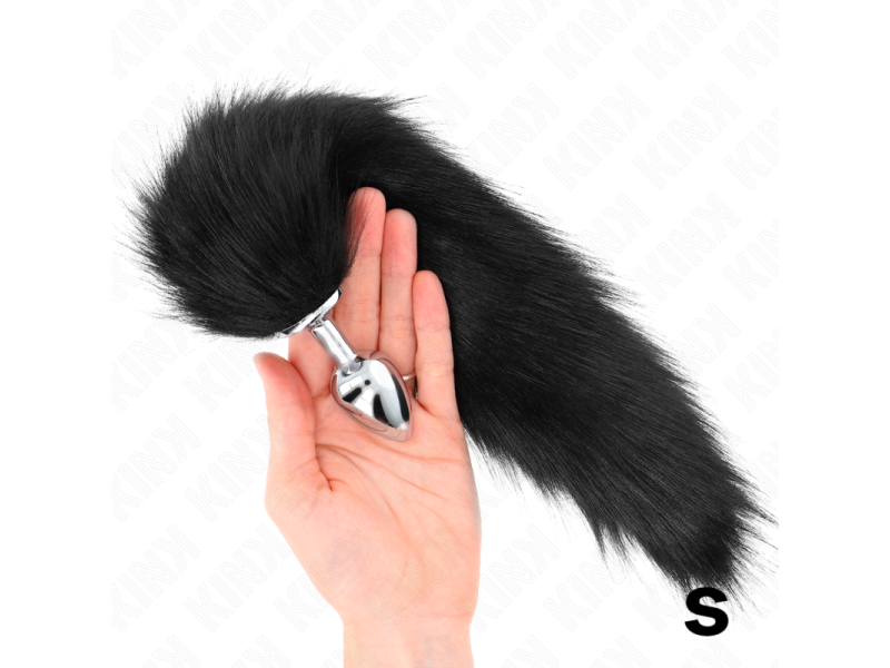 KINK - ANAL PLUG SIZE S 7 X 3 CM WITH SYNTHETIC TAIL 40 CM BLACK