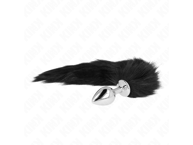 KINK - ANAL PLUG SIZE M 8 X 3.5 CM WITH SYNTHETIC TAIL 40 CM BLACK