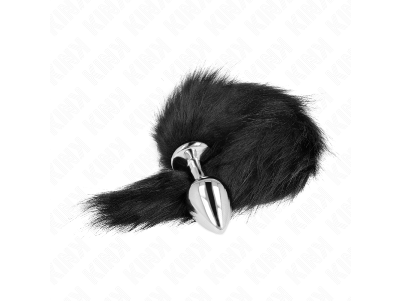 KINK - ANAL PLUG SIZE M 8 X 3.5 CM WITH SYNTHETIC TAIL 40 CM BLACK