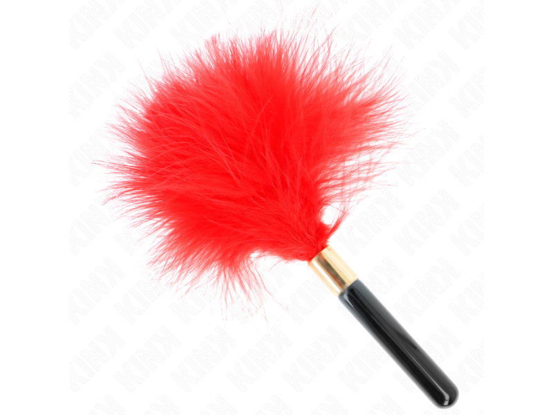 KINK - RED GOLD METAL TICKLE FEATHERS 18 CM