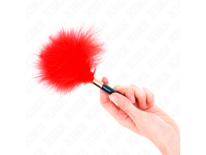 KINK - RED GOLD METAL TICKLE FEATHERS 18 CM