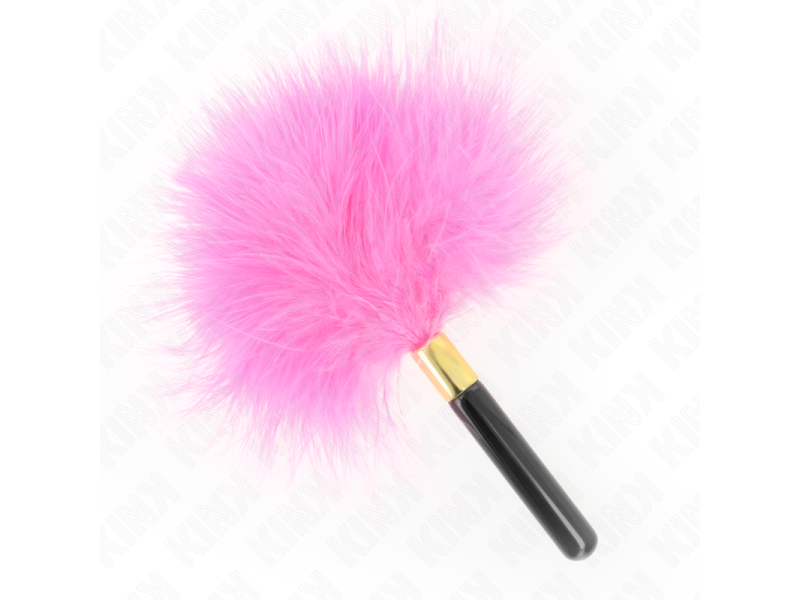 KINK - FUCHSIA GOLD METAL TICKLE FEATHERS 18 CM
