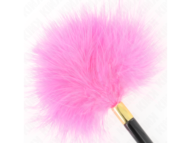 KINK - FUCHSIA GOLD METAL TICKLE FEATHERS 18 CM