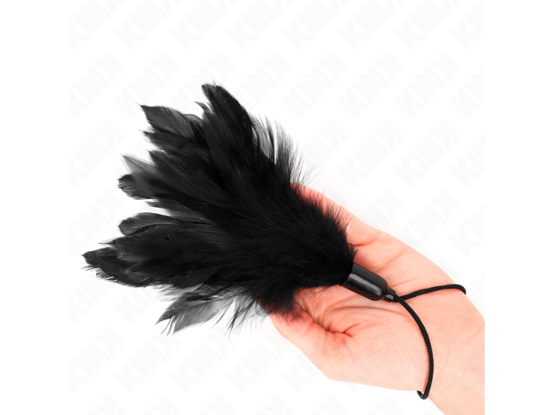 KINK - TICKLE FEATHERS WITH ROPE HANDLE PLASTIC BASE 15 CM