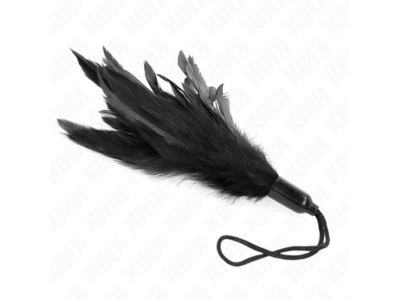 KINK - TICKLE FEATHERS WITH ROPE HANDLE PLASTIC BASE 15 CM