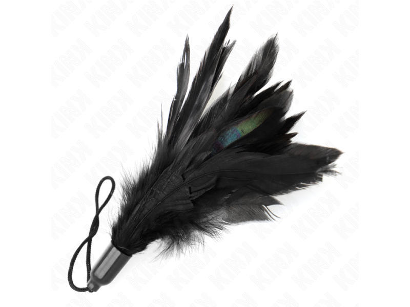 KINK - TICKLE FEATHERS WITH ROPE HANDLE PLASTIC BASE 15 CM