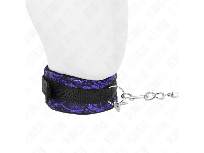 KINK - SHORT VELVET LACE NECKLACE WITH BELT 105 CM WITH NYLON TRIM 44 X 5.5 CM