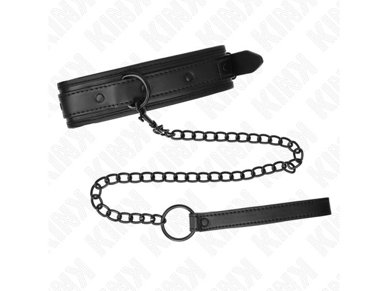 KINK - NEOPRENE BONDAGE COLLAR MODEL 2 WITH BELT 78 CM ADJUSTABLE 37.5 X 49.5 CM