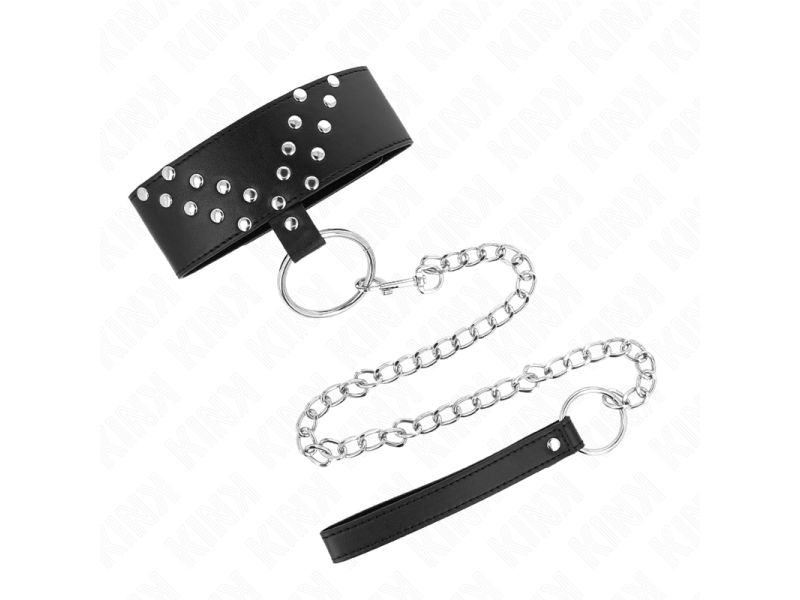 KINK - NECKLACE WITH BELT 65 CM WITH V RIVET ADJUSTABLE 36-43 CM X 5 CM