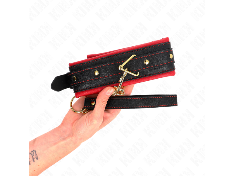 KINK - COLLAR WITH PLAIN FABRIC LEASH ADJUSTABLE 33-48 CM X 5.7 CM