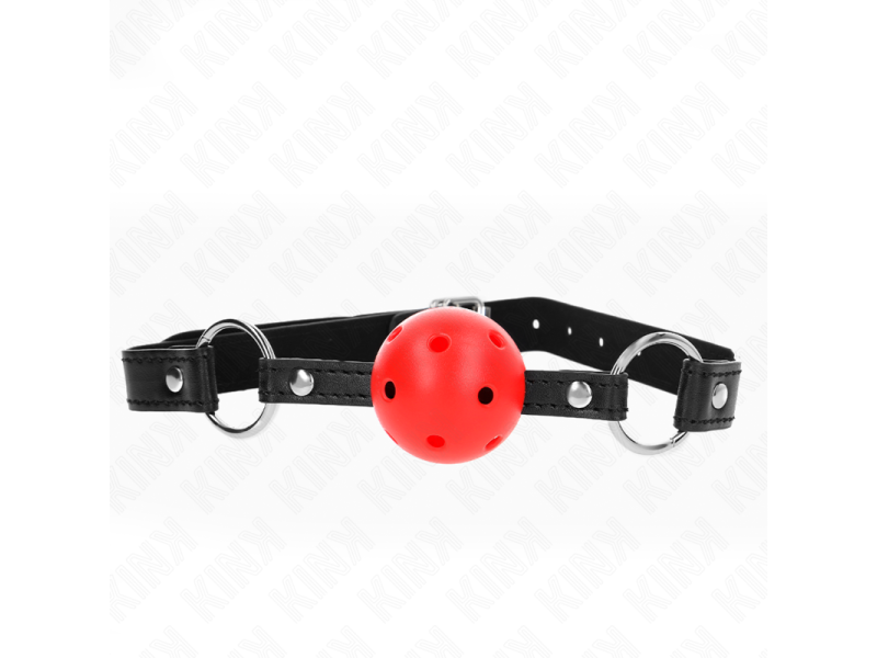 KINK - HOLLOW HARD RED BALL 4.5 CM GAG MODEL 1 63.5 X 2 CM