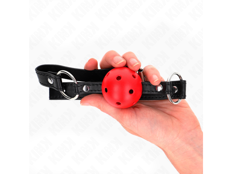 KINK - HOLLOW HARD RED BALL 4.5 CM GAG MODEL 1 63.5 X 2 CM