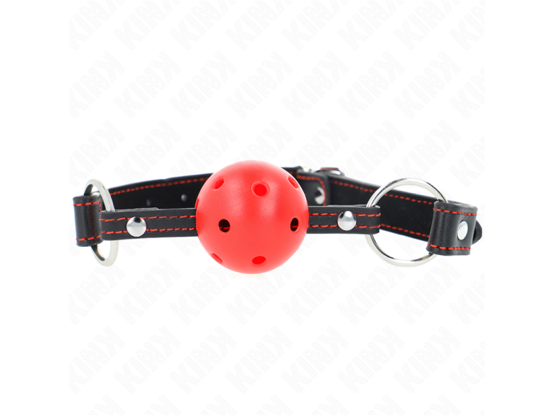 KINK - HOLLOW HARD RED BALL GAG MODEL 2 65 x 2.5 CM