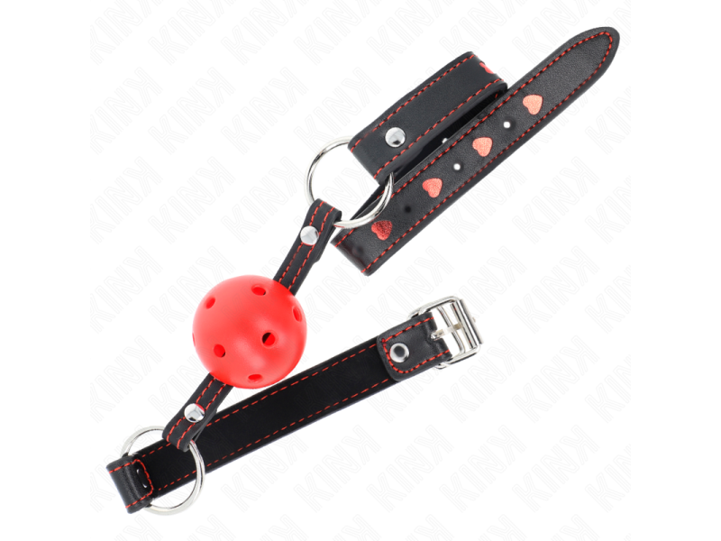 KINK - HOLLOW HARD RED BALL GAG MODEL 2 65 x 2.5 CM