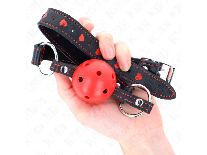 KINK - HOLLOW HARD RED BALL GAG MODEL 2 65 x 2.5 CM