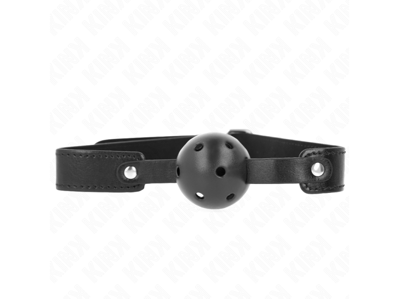 KINK - BLACK BREATHABLE BALL 4.5 CM GAG 65 x 2.5 CM