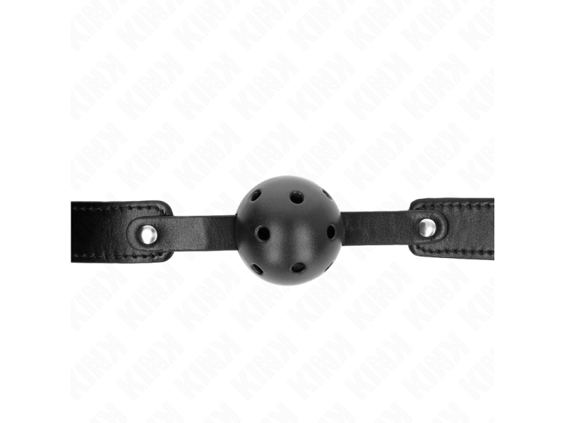 KINK - BLACK BREATHABLE BALL 4.5 CM GAG 65 x 2.5 CM