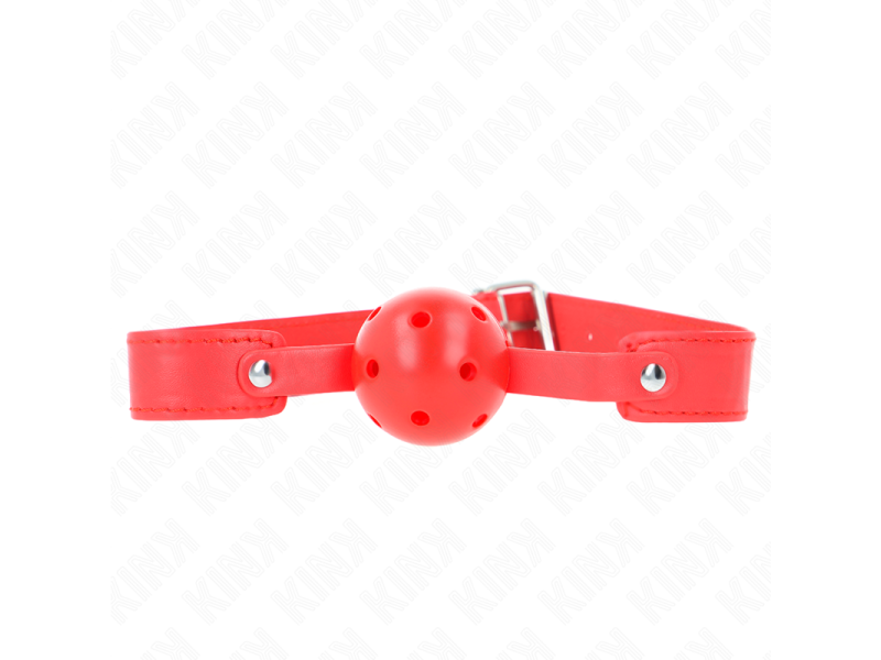 KINK - RED BREATHABLE BALL 4.5 CM GAG 65 x 2.5 CM