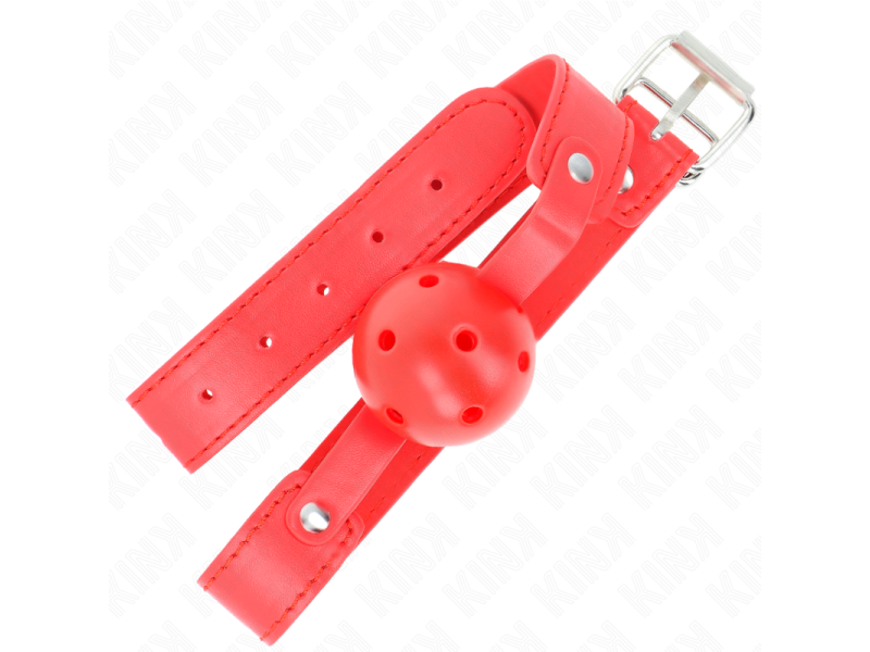 KINK - RED BREATHABLE BALL 4.5 CM GAG 65 x 2.5 CM