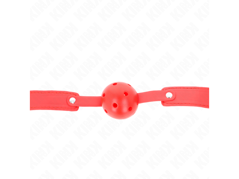 KINK - RED BREATHABLE BALL 4.5 CM GAG 65 x 2.5 CM
