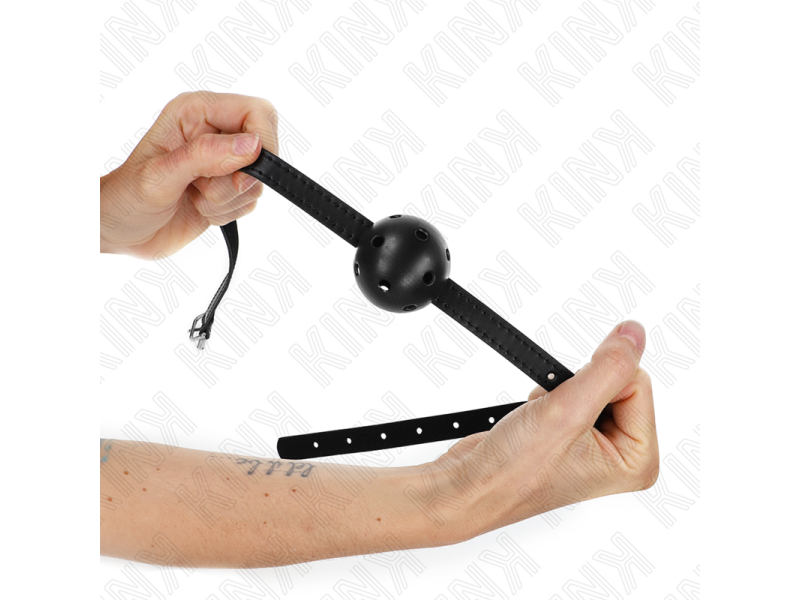 KINK - SIMPLICITY BLACK BREATHABLE BALL 4.5 CM GAG 62 x 1.5 CM