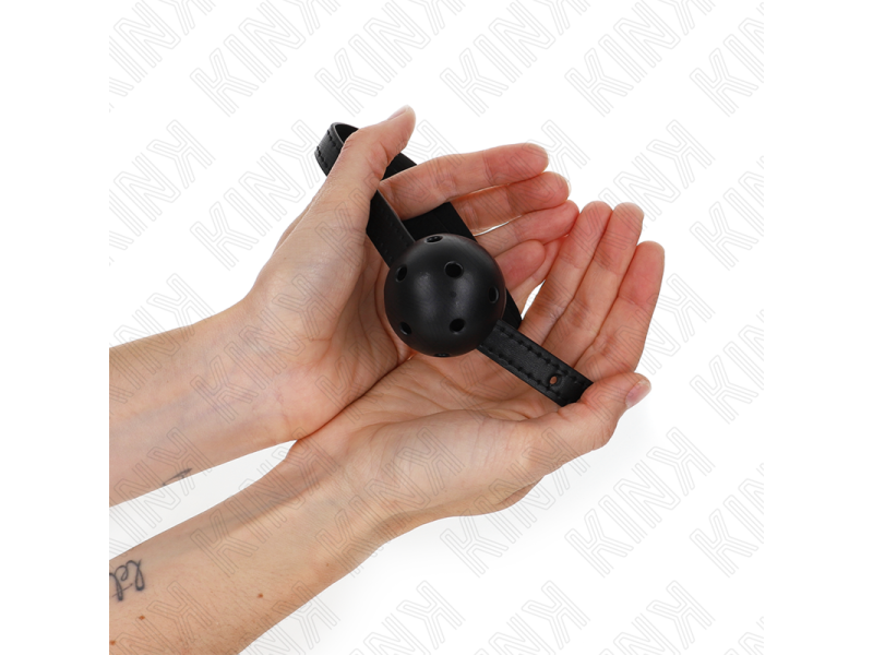 KINK - SIMPLICITY BLACK BREATHABLE BALL 4.5 CM GAG 62 x 1.5 CM