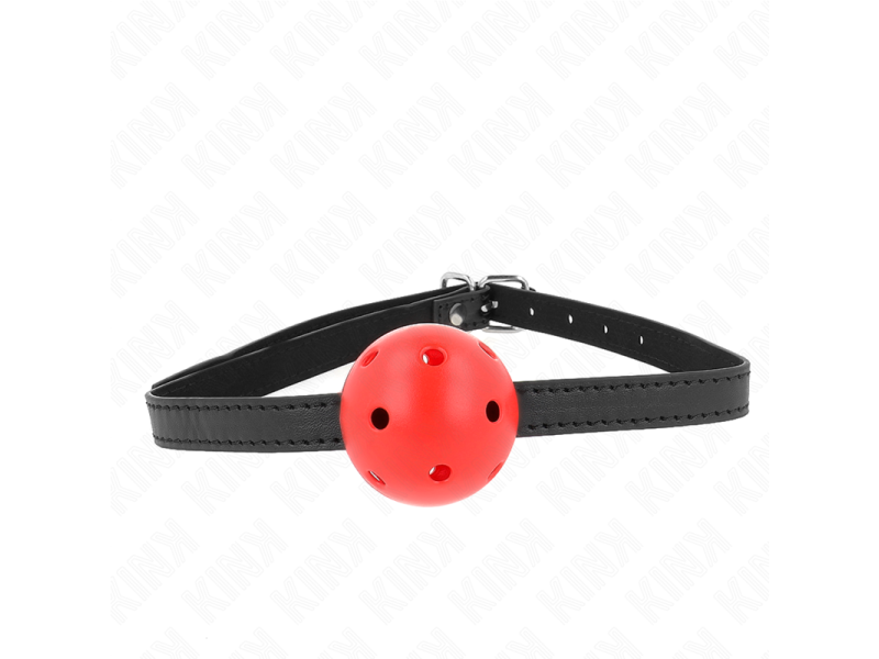 KINK - SIMPLICITY RED BREATHABLE 4.5 CM BALL GAG 62 x 1.5 CM