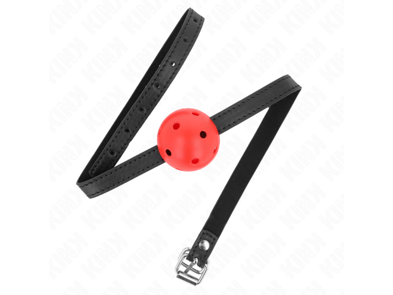 KINK - SIMPLICITY RED BREATHABLE 4.5 CM BALL GAG 62 x 1.5 CM