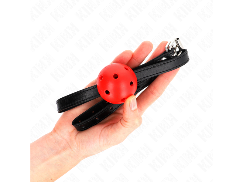 KINK - SIMPLICITY RED BREATHABLE 4.5 CM BALL GAG 62 x 1.5 CM