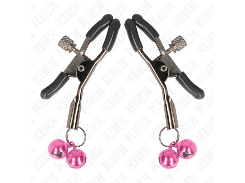 KINK - DOUBLE BELL NIPPLE CLAMP PINK 6 CM