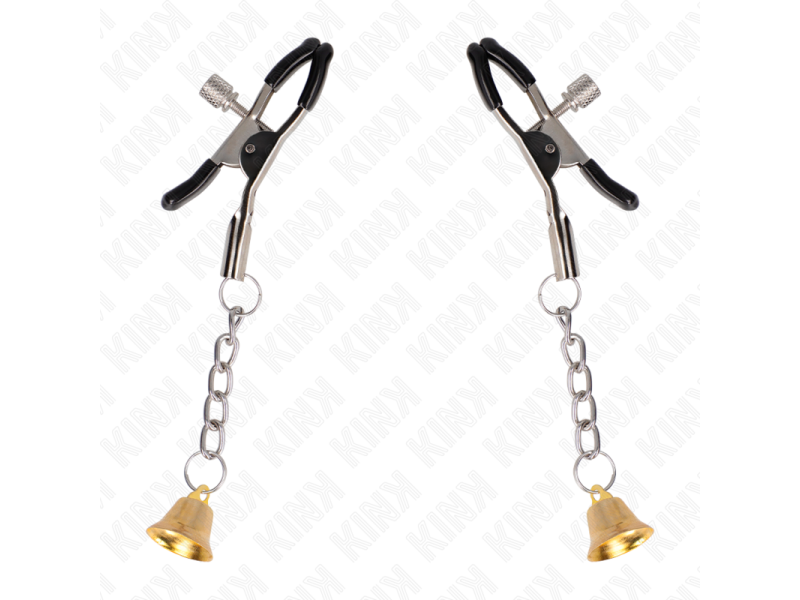 KINK - GOLD BELL PENDANT NIPPLE CLAMPS 6 CM