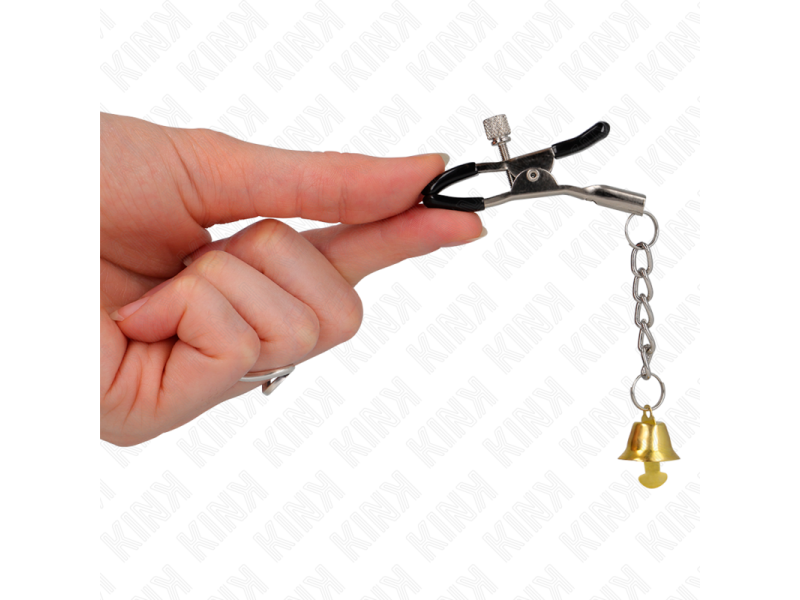 KINK - GOLD BELL PENDANT NIPPLE CLAMPS 6 CM