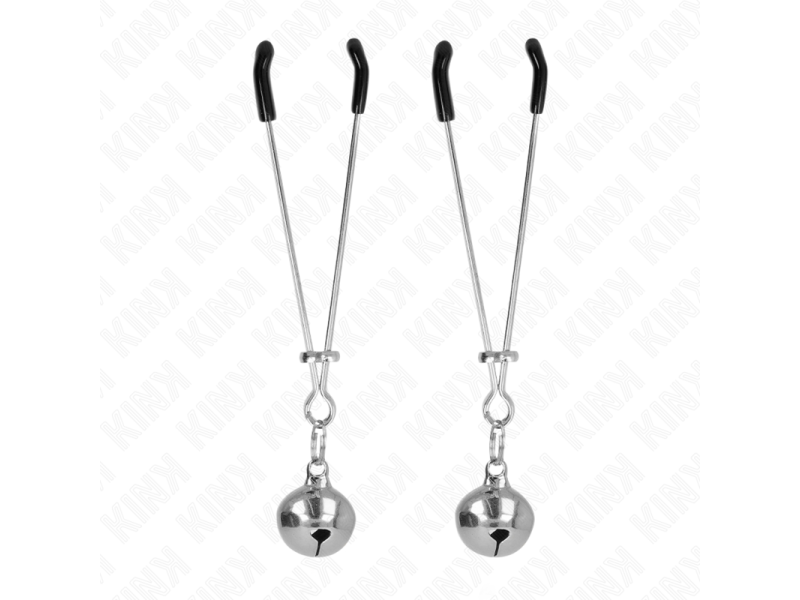 KINK - THIN BELL NIPPLE CLAMPS SILVER 7 CM