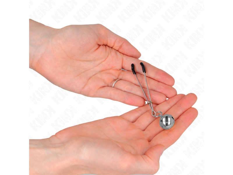 KINK - THIN BELL NIPPLE CLAMPS SILVER 7 CM