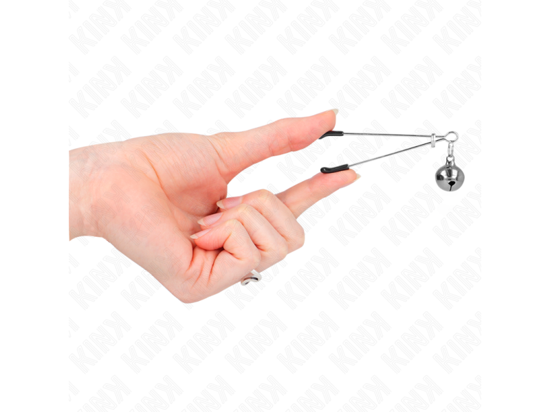 KINK - THIN BELL NIPPLE CLAMPS SILVER 7 CM