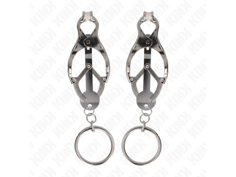 KINK - O-RING JAPANESE CLOVER NIPPLE CLAMPS SILVER