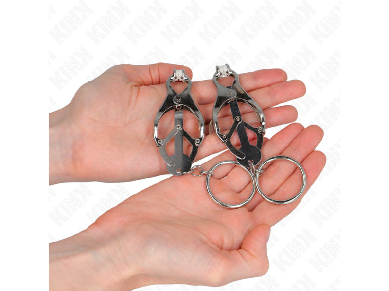 KINK - O-RING JAPANESE CLOVER NIPPLE CLAMPS SILVER