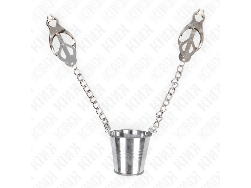 KINK - NIPPLE CLAMPS WITH A BUCKET SILVER