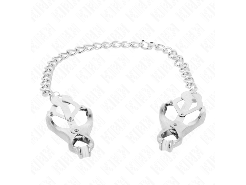 KINK - JAPANESE CLOVER NIPPLE CLAMPS WITH CHAIN SILVER 30 CM