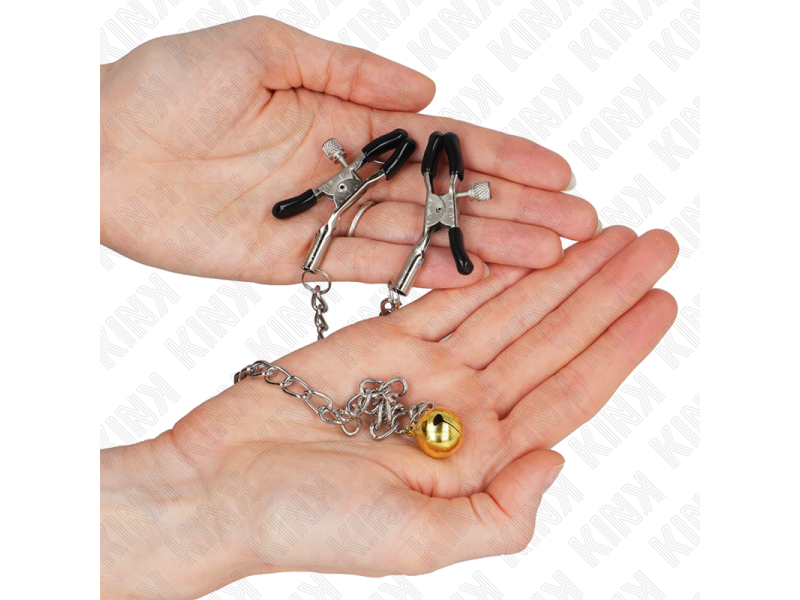 KINK - CHAIN NIPPLE CLAMPS WITH BELL 30 CM