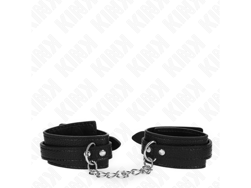 KINK - SNAKE PATTERN WRIST RESTRAINTS BLACK ADJUSTABLE 20-28 CM X 5.4 CM