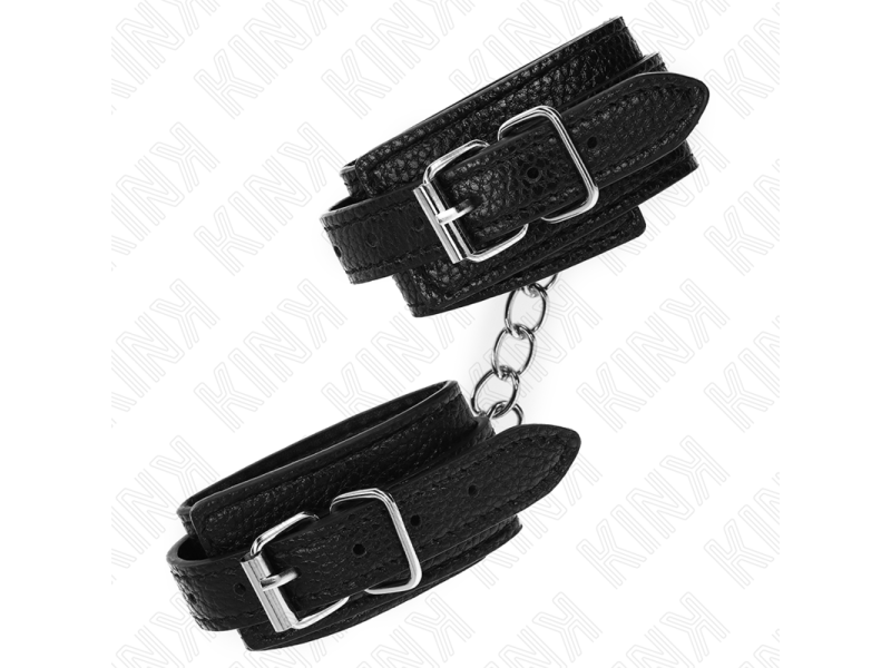 KINK - SNAKE PATTERN WRIST RESTRAINTS BLACK ADJUSTABLE 20-28 CM X 5.4 CM