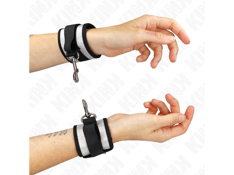 KINK - NEOPRENE WRIST CUFFS GREY 23 X 5 CM