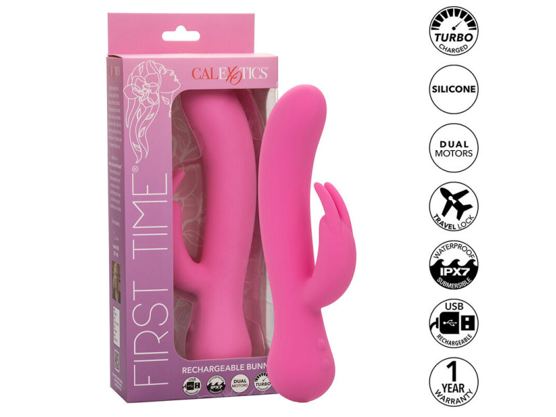 CALEXOTICS - FIRST TIME VIBRATOR RABBIT RECHARGEABLE PINK