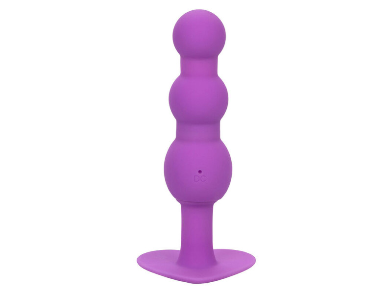 CALEXOTICS - FIRST TIME ANAL PLUG TRIPLE BEADED PROBE 10 VIBRATIONS PURPLE