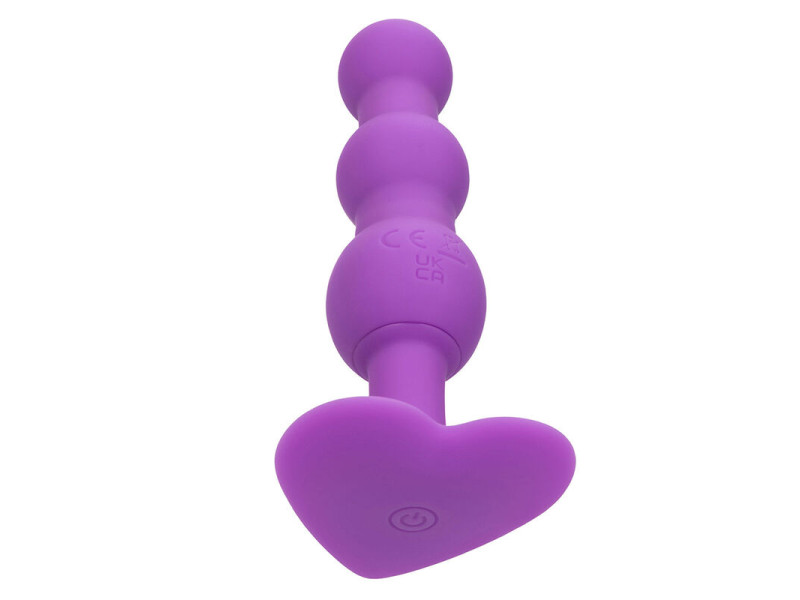 CALEXOTICS - FIRST TIME ANAL PLUG TRIPLE BEADED PROBE 10 VIBRATIONS PURPLE