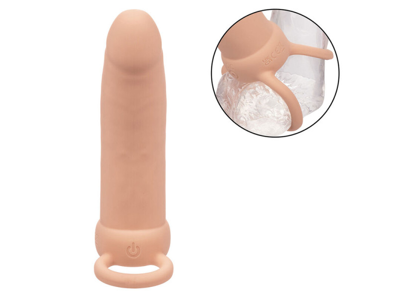 CALEXOTICS - MAXX THICK DUAL PENETRATOR 10 VIBRATIONS FLESH